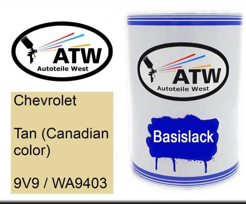 Chevrolet, Tan (Canadian color), 9V9 / WA9403: 500ml Lackdose, von ATW Autoteile West.